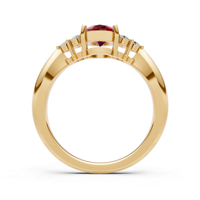 Oval Antique Inspired Design Engagement Ring