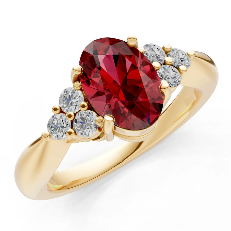 Oval Antique Inspired Design Engagement Ring