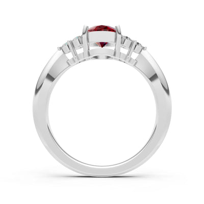 Oval Antique Inspired Design Engagement Ring
