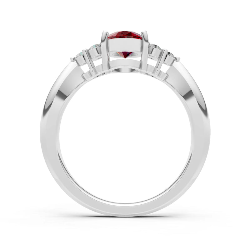 Oval Antique Inspired Design Engagement Ring