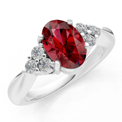 Oval Antique Inspired Design Engagement Ring