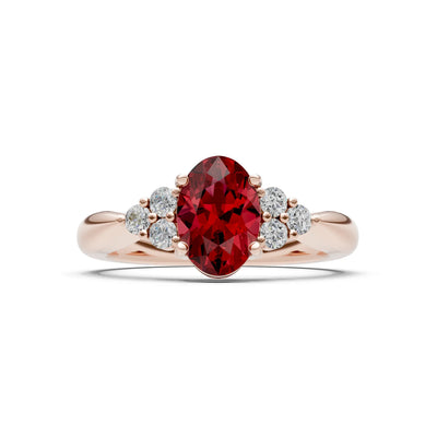 Oval Antique Inspired Design Engagement Ring
