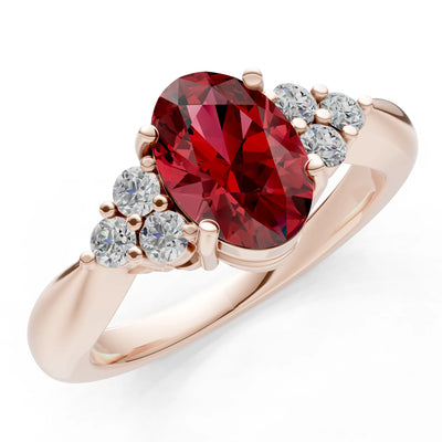 Oval Antique Inspired Design Engagement Ring