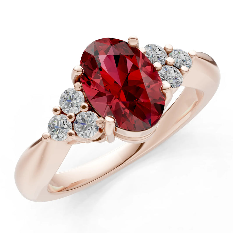 Oval Antique Inspired Design Engagement Ring