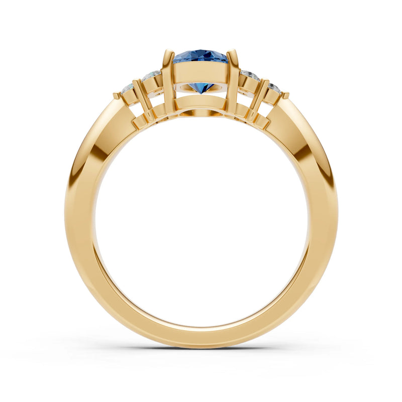 Oval Antique Inspired Design Engagement Ring
