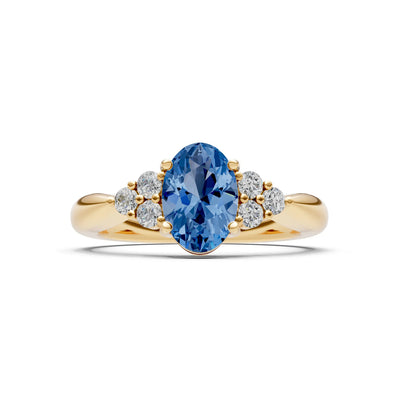 Oval Antique Inspired Design Engagement Ring