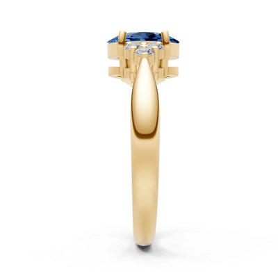 Oval Antique Inspired Design Engagement Ring