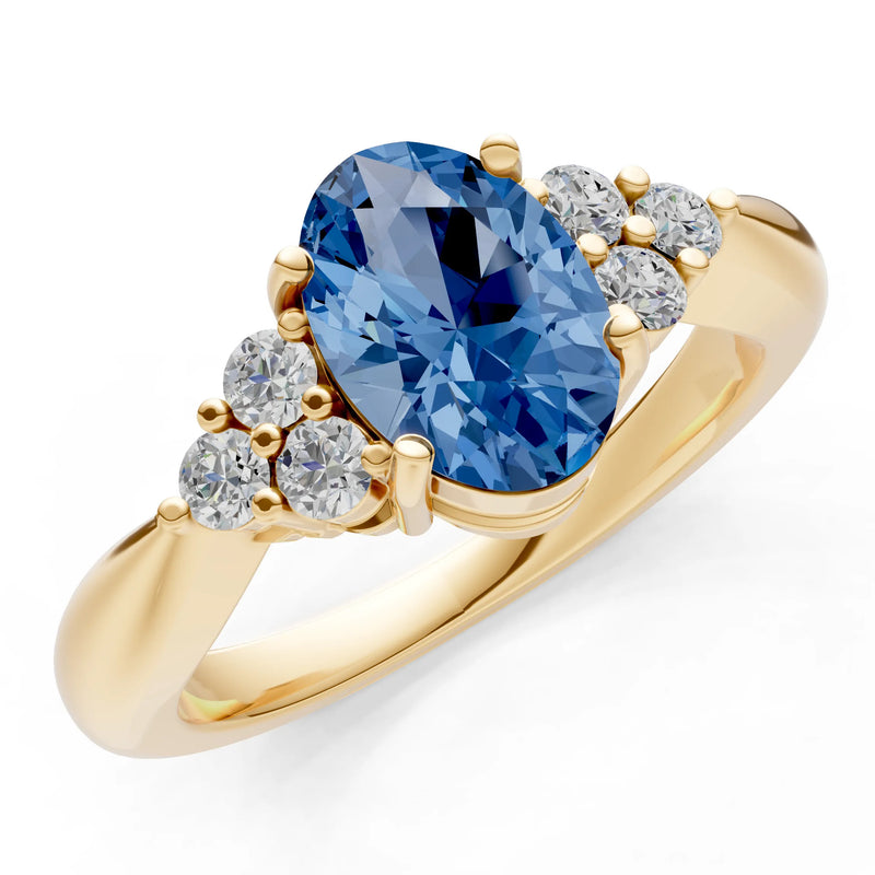Oval Antique Inspired Design Engagement Ring