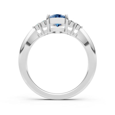 Oval Antique Inspired Design Engagement Ring