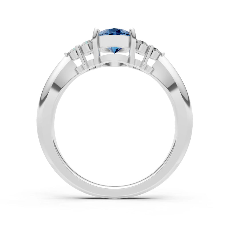 Oval Antique Inspired Design Engagement Ring