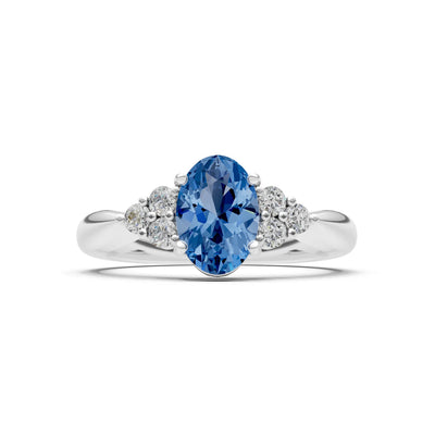 Oval Antique Inspired Design Engagement Ring