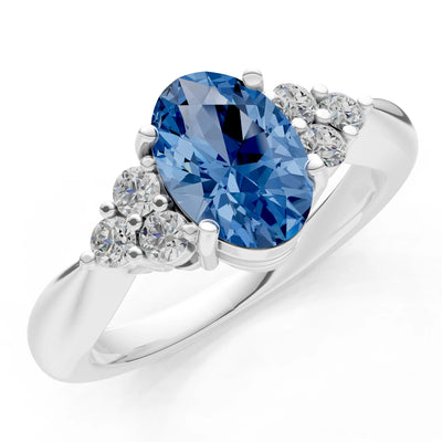 Oval Antique Inspired Design Engagement Ring