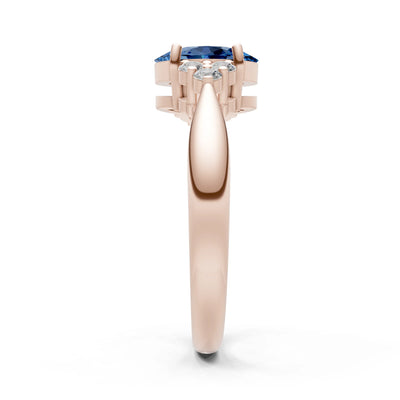 Oval Antique Inspired Design Engagement Ring