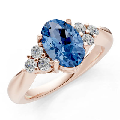 Oval Antique Inspired Design Engagement Ring