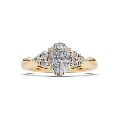 Oval Antique Inspired Design Engagement Ring