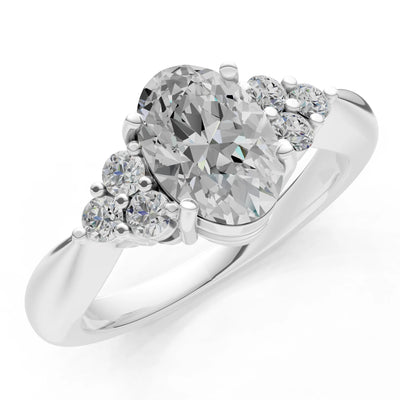 Oval Antique Inspired Design Engagement Ring