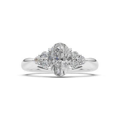 Oval Antique Inspired Design Engagement Ring