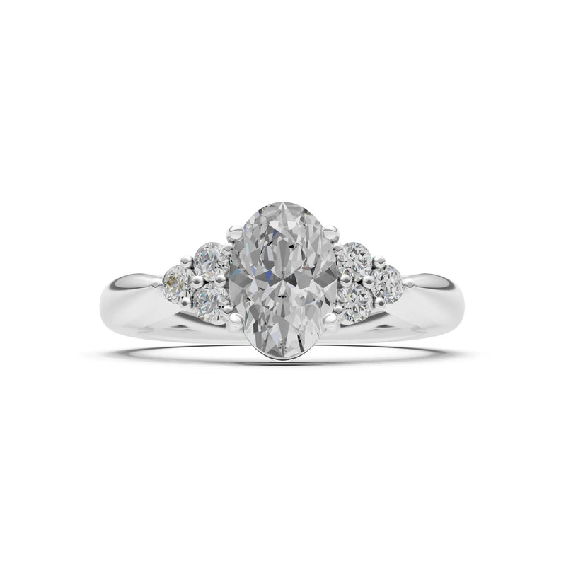Oval Antique Inspired Design Engagement Ring