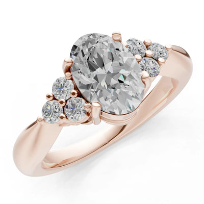 Oval Antique Inspired Design Engagement Ring