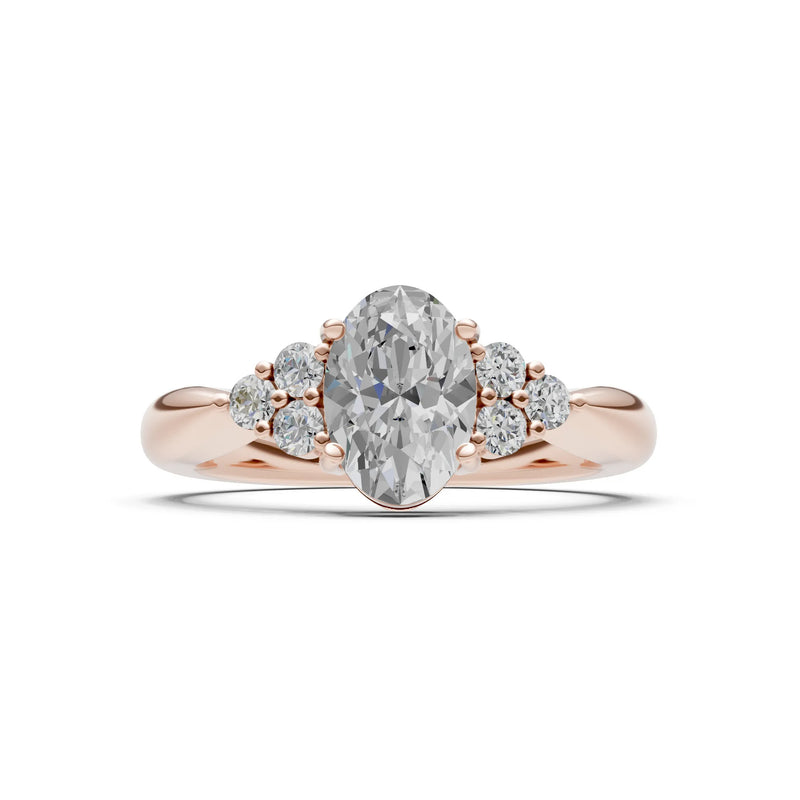 Oval Antique Inspired Design Engagement Ring