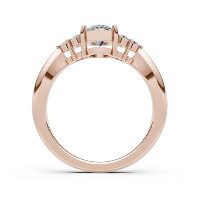 Oval Antique Inspired Design Engagement Ring