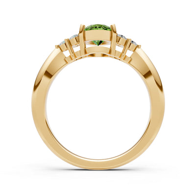 Oval Antique Inspired Design Engagement Ring