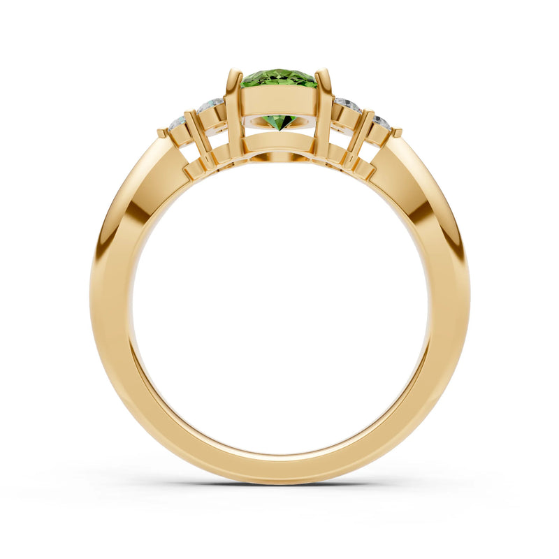 Oval Antique Inspired Design Engagement Ring