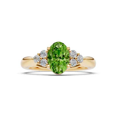 Oval Antique Inspired Design Engagement Ring