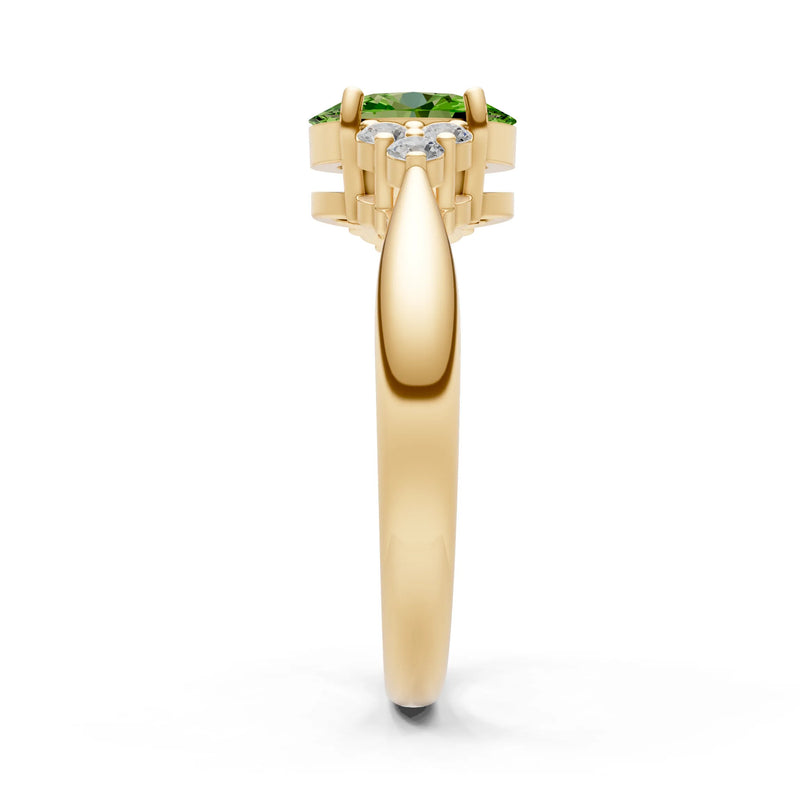Oval Antique Inspired Design Engagement Ring