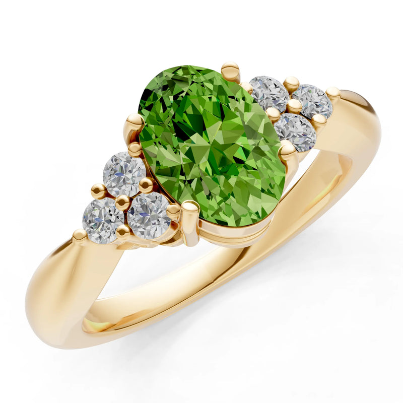Oval Antique Inspired Design Engagement Ring