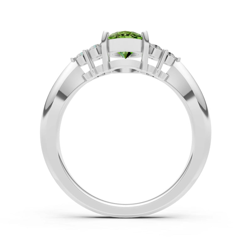 Oval Antique Inspired Design Engagement Ring