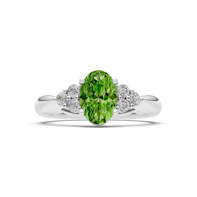 Oval Antique Inspired Design Engagement Ring