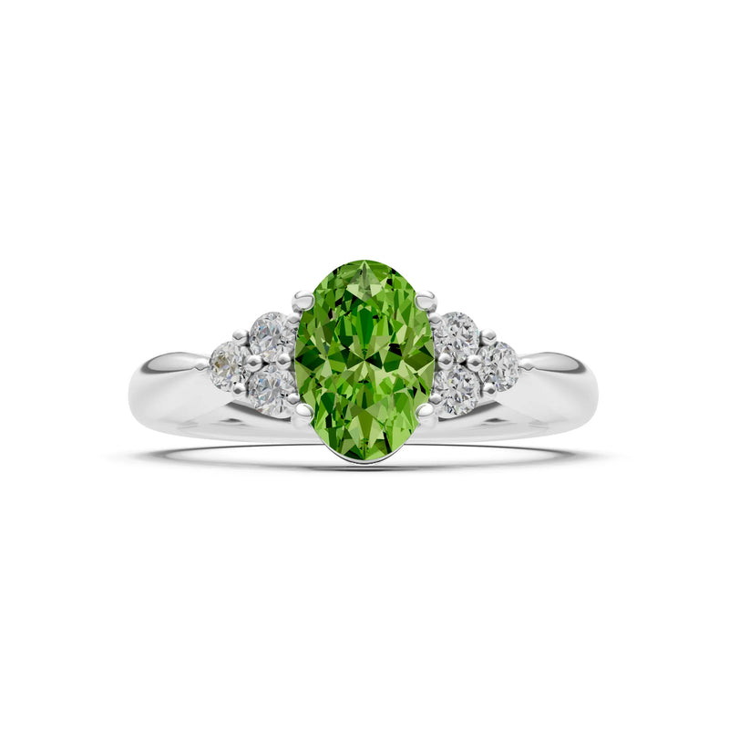 Oval Antique Inspired Design Engagement Ring