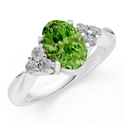 Oval Antique Inspired Design Engagement Ring
