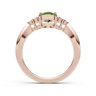 Oval Antique Inspired Design Engagement Ring