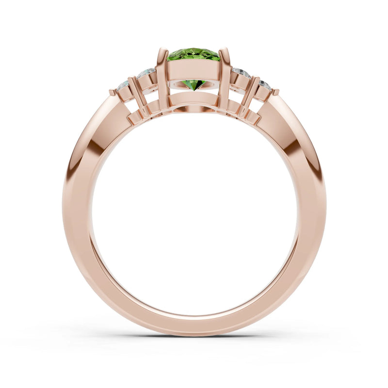 Oval Antique Inspired Design Engagement Ring