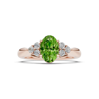 Oval Antique Inspired Design Engagement Ring
