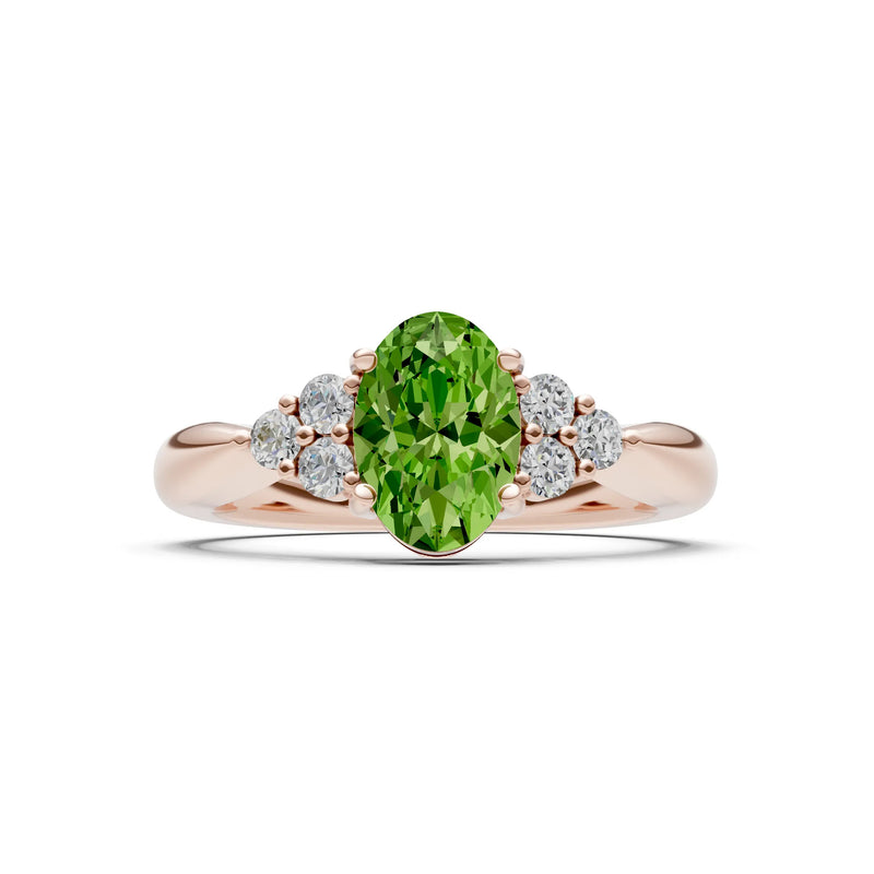Oval Antique Inspired Design Engagement Ring
