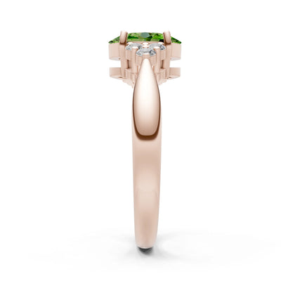 Oval Antique Inspired Design Engagement Ring