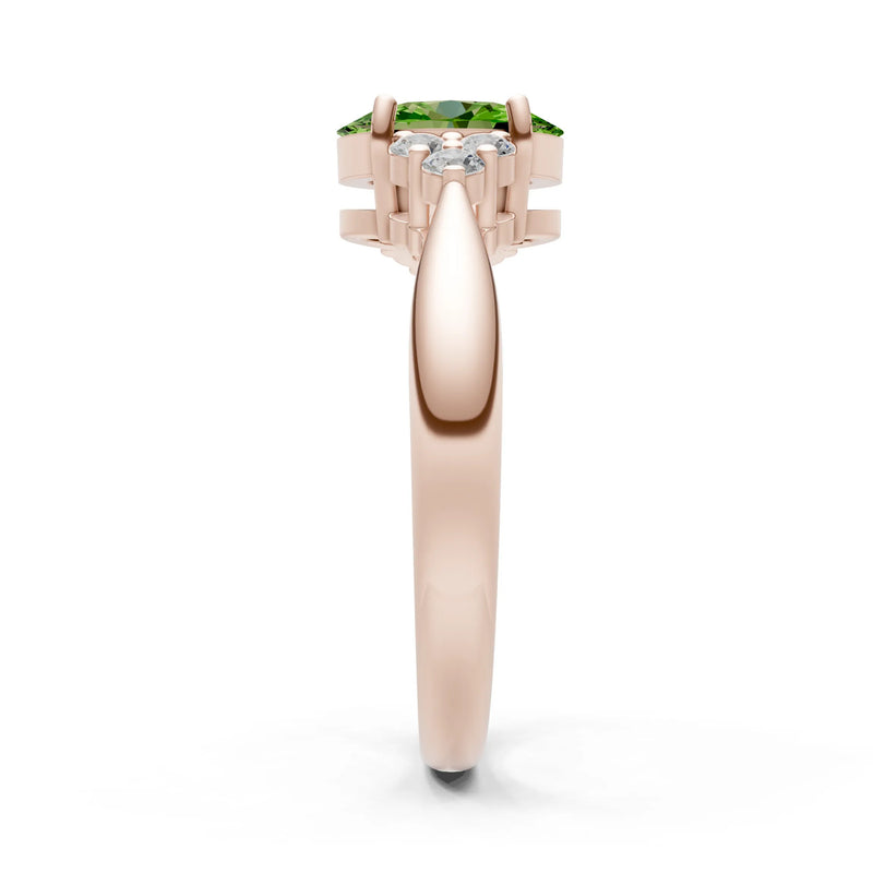 Oval Antique Inspired Design Engagement Ring