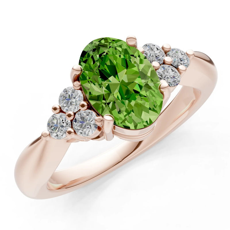 Oval Antique Inspired Design Engagement Ring