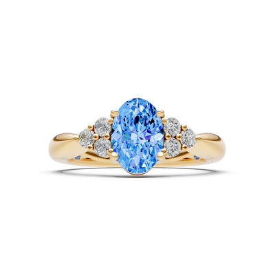 Oval Antique Inspired Design Engagement Ring