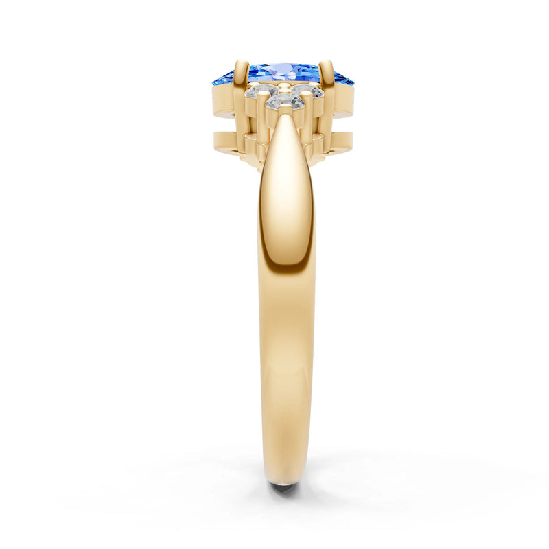 Oval Antique Inspired Design Engagement Ring