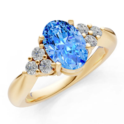 Oval Antique Inspired Design Engagement Ring