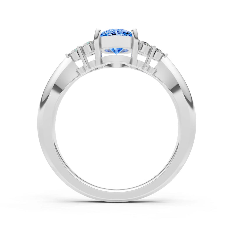 Oval Antique Inspired Design Engagement Ring