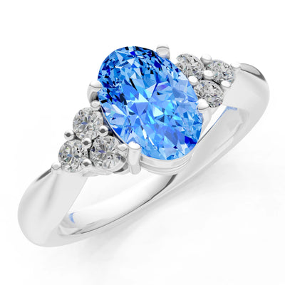 Oval Antique Inspired Design Engagement Ring