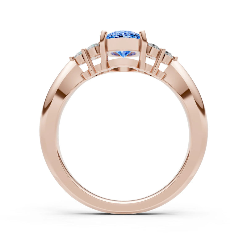Oval Antique Inspired Design Engagement Ring