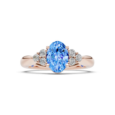 Oval Antique Inspired Design Engagement Ring