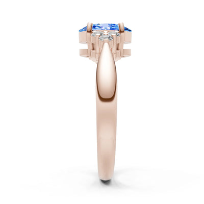 Oval Antique Inspired Design Engagement Ring