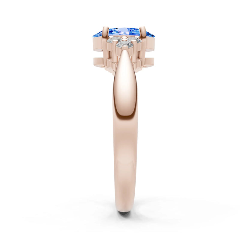 Oval Antique Inspired Design Engagement Ring